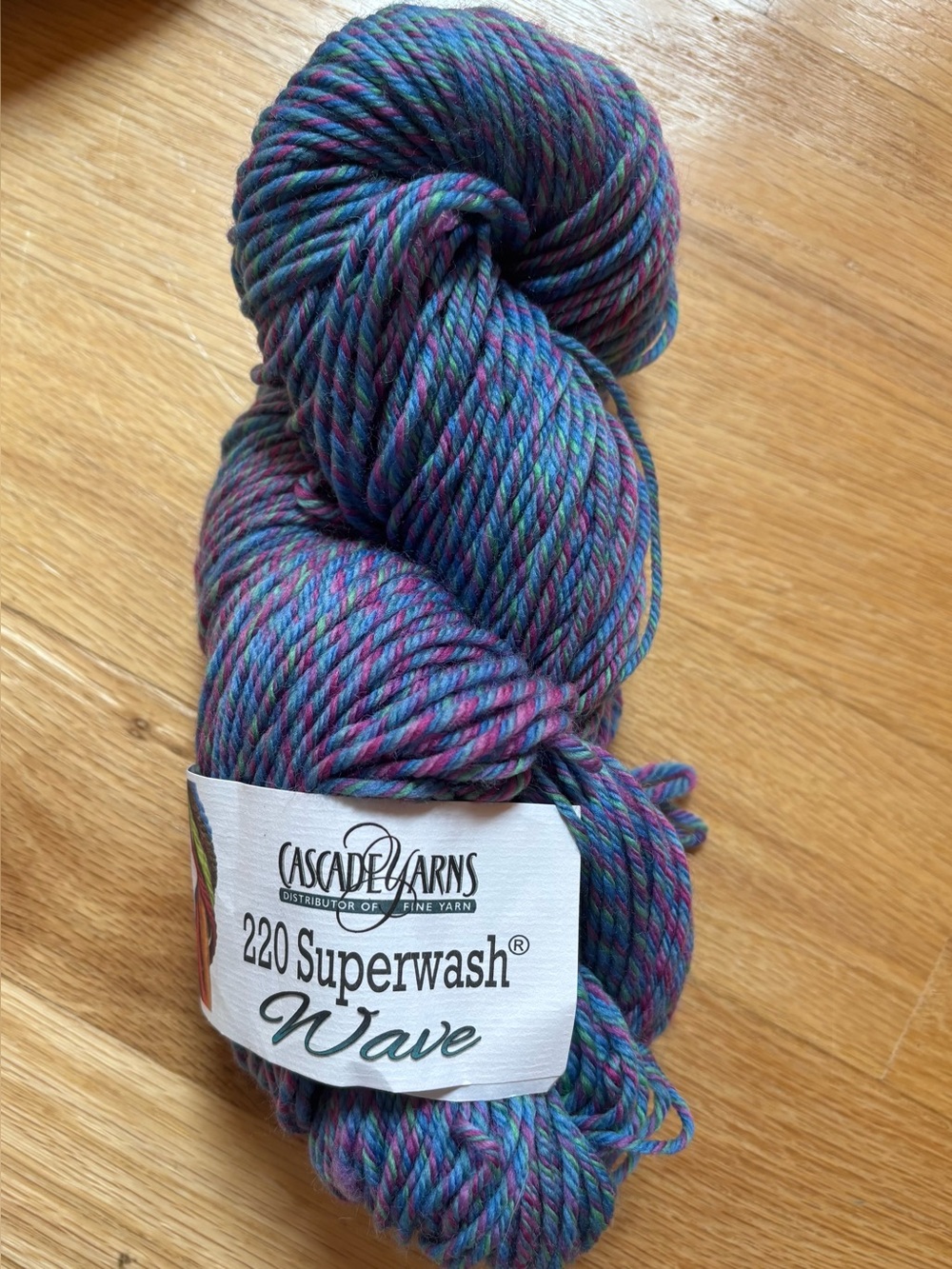 Cascade Yarns 220 Superwash Wave Yarn - Multicolor Blue/Purple - NWT